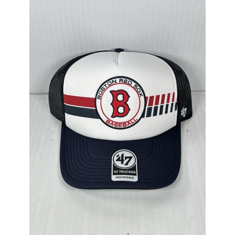 47 Brand White/Navy Boston Red Sox Cooperstown Collection Wax Pack Express Hat